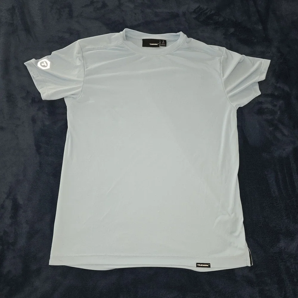 TRUEWERK B1 Sun Tee Men's Light Blue Performance T-Shirt Size‎ Small